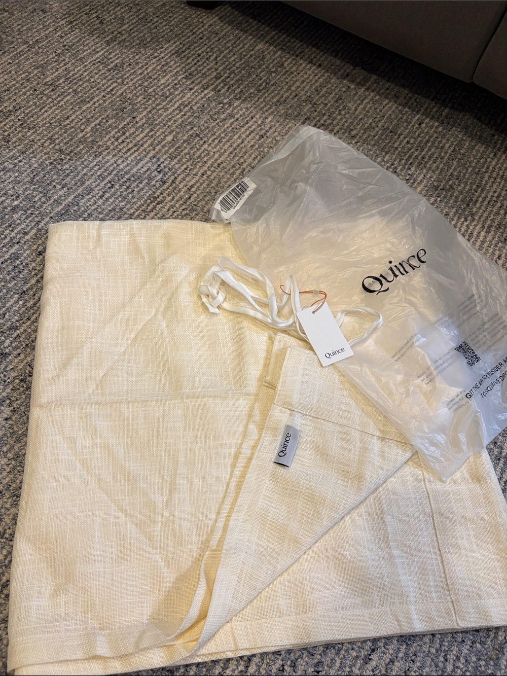 Quince Ivory Cotton Sheer Curtain Set (Set of 2)